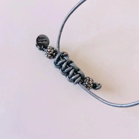 Marlyn Schiff Adjustable Cord Sparkle Charm Choker Necklace - Picture 4 of 5